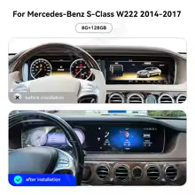 Dual 12.3 Inch Android13 For Mercedes Benz S W222 2014-2017 Carplay Car Radio Stereo Multimedia Video Player GPS Navigation Auto - CAR CRAFT INDIA