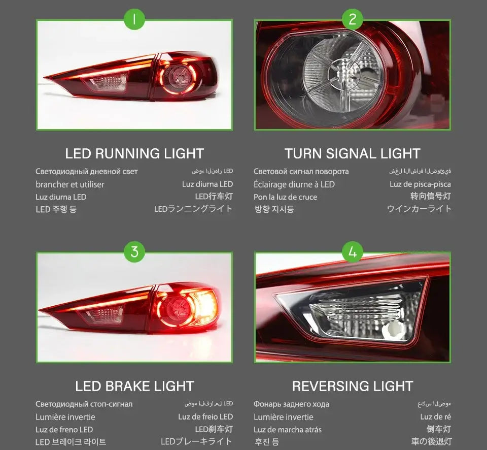 Car Styling Tail Lamp for Mazda 3 Axela LED Tail Light