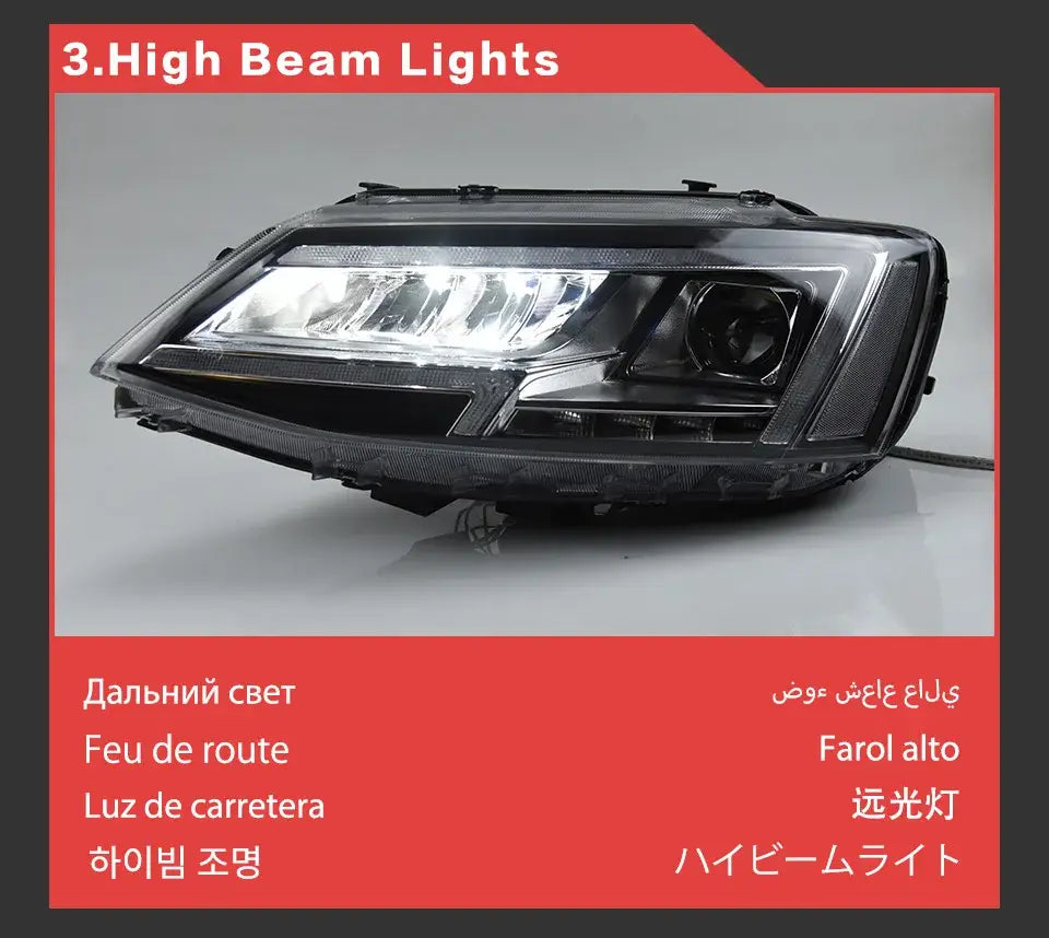 Car Styling Head lamp light for VW Jetta Mk6 LED Headlight