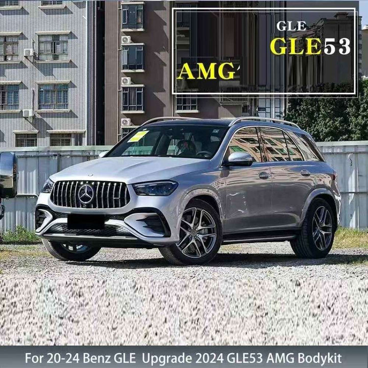 Car Craft Compatible With Mercedes Benz Ml Gle W166 2012-2019 Upgrade Facelift Covert To 2023+ Gle53 Lci Amg Bodykit Bumper Grill Diffuser Headlight Taillight Hood Fender After Lip 1:1 - CAR CRAFT INDIA