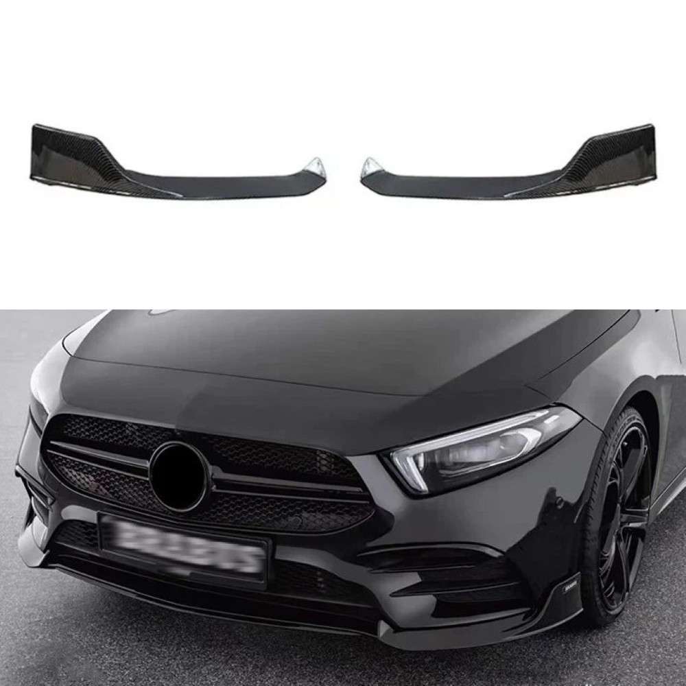 Car Craft Compatible With Mercedes Benz A Class W177 2019-2024 Amg Front Bumper Lip Splitter Skirts Brabus Style Ar-benz-083 Cf Carbon Fiber Look - CAR CRAFT INDIA