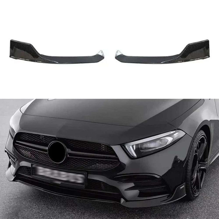 Car Craft Compatible With Mercedes Benz A Class W177 2019-2024 Amg Front Bumper Lip Splitter Skirts Brabus Style Ar-benz-083 Cf Carbon Fiber Look - CAR CRAFT INDIA