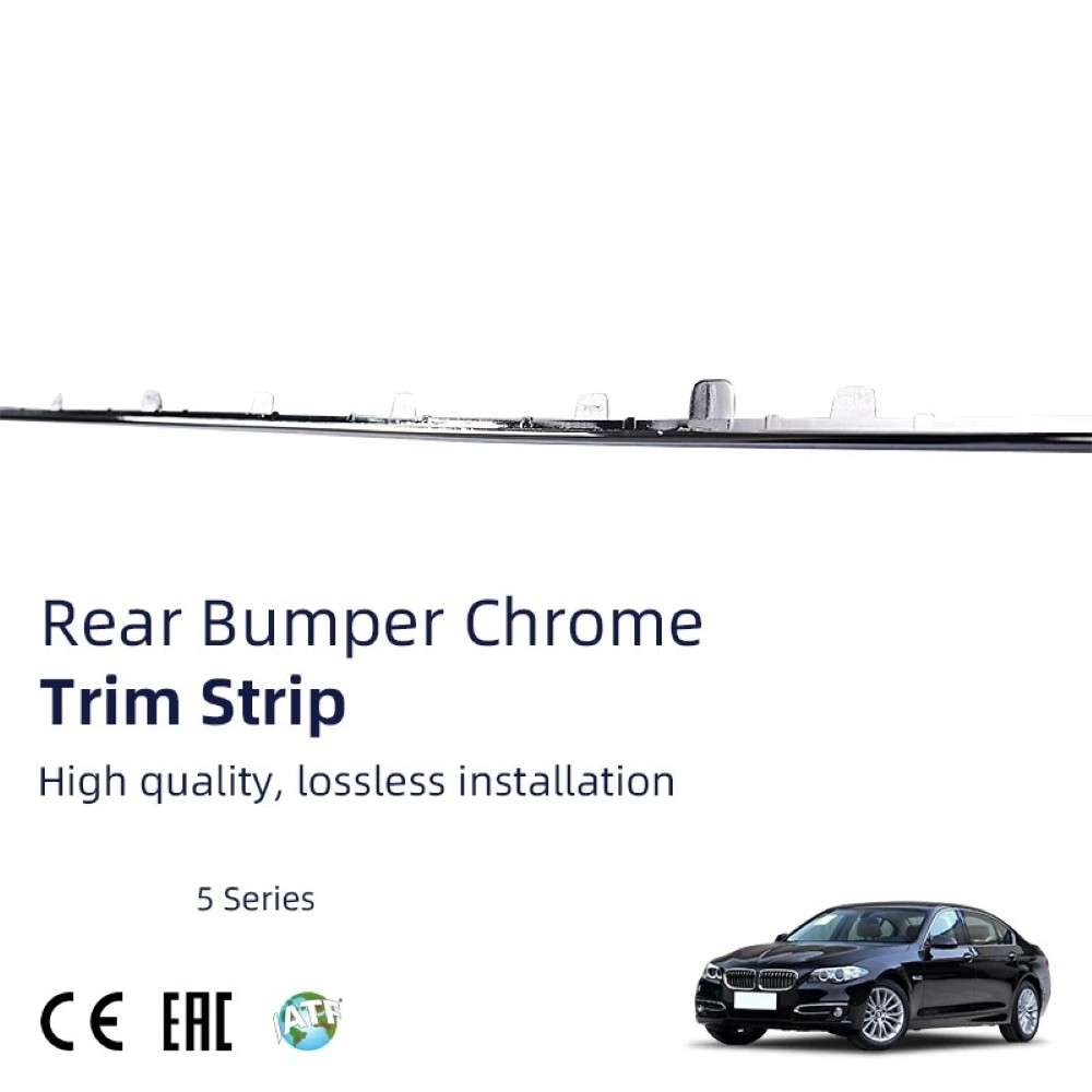Car Craft Compatible With Bmw 5 Series F10 Lci 2014-2017 Rear Bumper Chrome Trim Protective Rubber Strip Molding 51127341672 Gc Middle Centre CC-7980 - CAR CRAFT INDIA