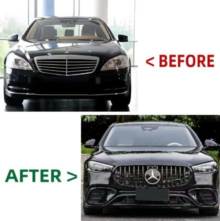 Car Craft Compatible With Mercedes Benz S Class W221 2006-2014 To W223 2023+ Lci Amg S63 Upgrade Facelift Conversion Bodykit Bumper Hood Headlight Taillight