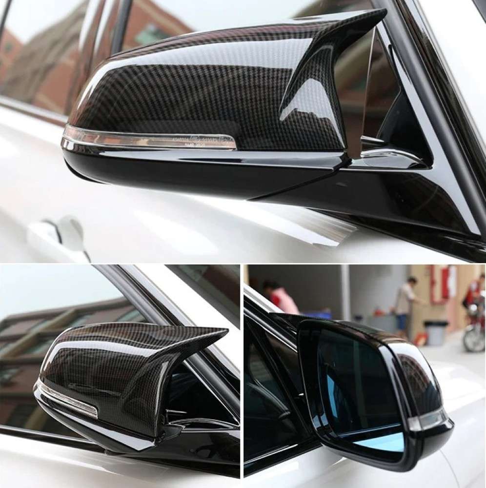 Car Craft Compatible With Bmw 5 Series F10 Lci 14-17 6 Series F12 F06 12-16 7 Series F02 12-14 Side Rear View Case Wing Cap Shell Housing Mirror Covers 3m Tape Pasting Style Ar-mr-026 Cf Carbon Fiber Look - CAR CRAFT INDIA