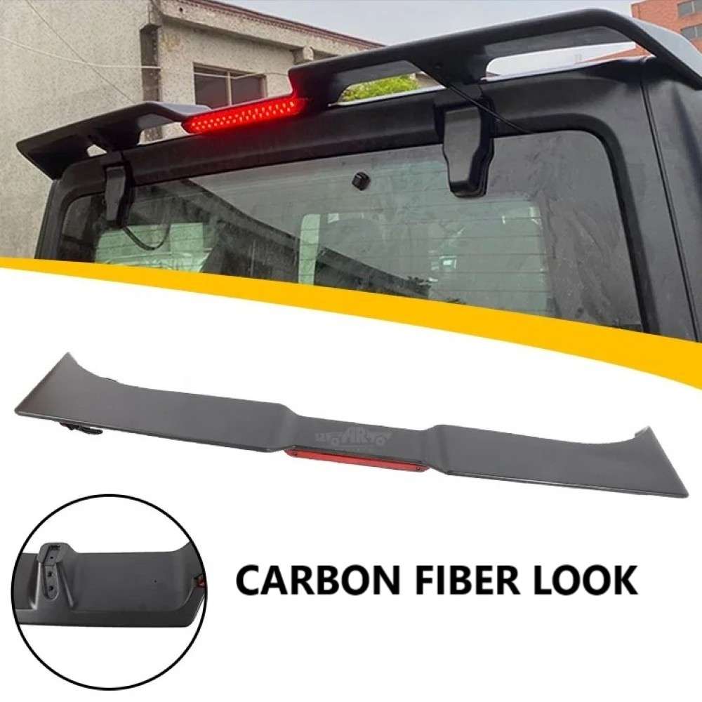 Car Craft Compatible With Jeep Wrangler 2007-2017 Rear Trunk Wing Boot Roof Spoiler Lip Splitter Skirt Ar-jeep-002 Cf Carbon Fiber Look