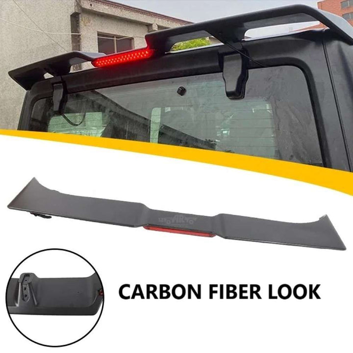 Car Craft Compatible With Jeep Wrangler 2007-2017 Rear Trunk Wing Boot Roof Spoiler Lip Splitter Skirt Ar-jeep-002 Cf Carbon Fiber Look