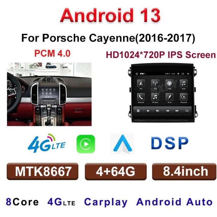 Car Craft Compatible With Porsche Cayenne 2016-2018 Android Multimedia Infotainment Touchscreen Dvd Player Wireless Carplay Android Auto 4gb +64gb 8.4 Inch Pcm 4.0 CC-8430 - CAR CRAFT INDIA