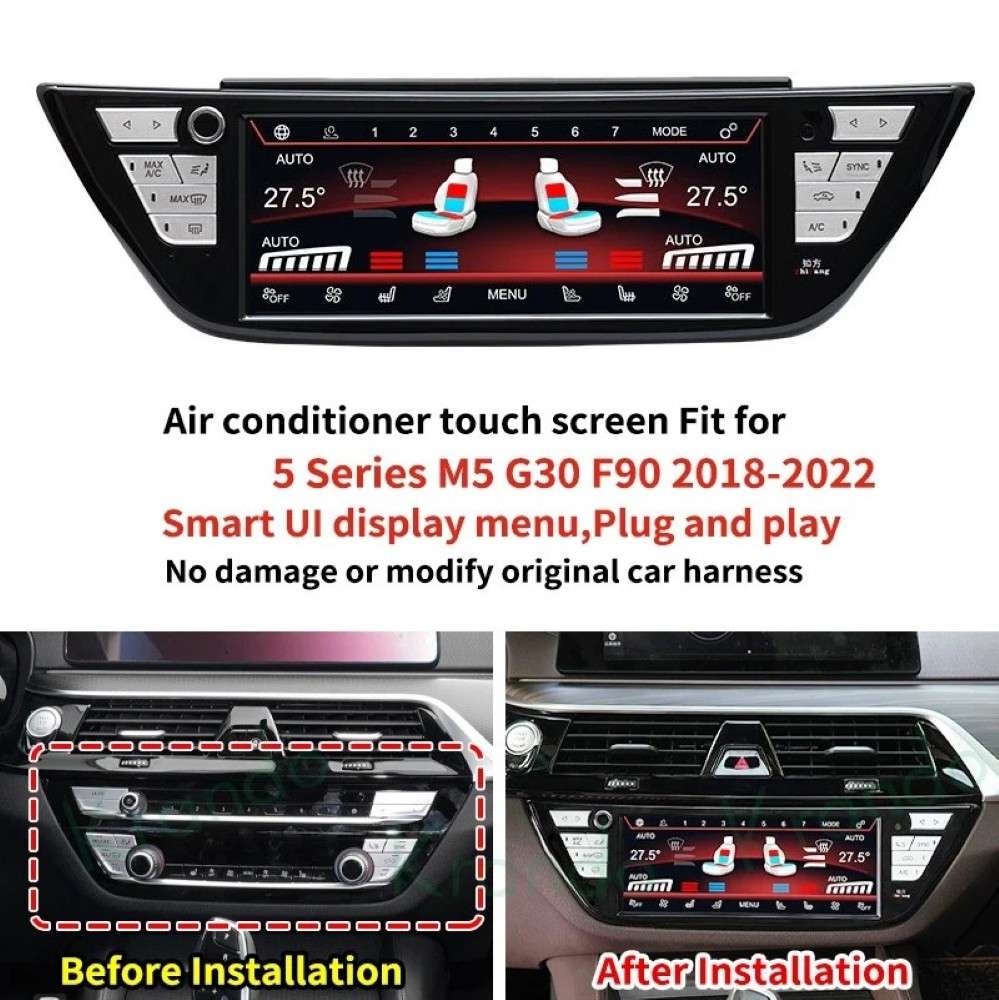 Car Craft Compatible With Bmw 5 Series G30 6 Series G32 X3 X4 G01 G02 G08 2018-2022 Lcd Display Air Conditioning Board Android Ac Panel Digital Touch Screen Climate Knobs Control 8.8 Inch CC-8494 - CAR CRAFT INDIA