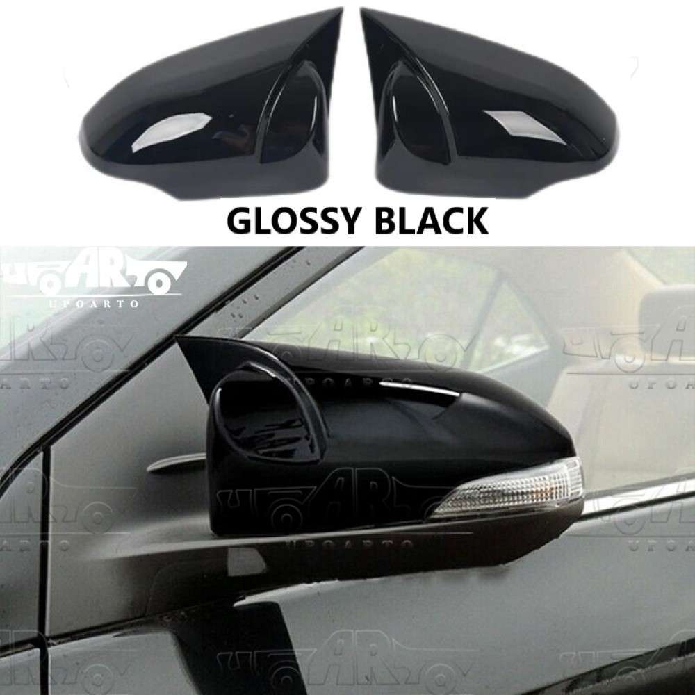 Car Craft Compatible With Toyota Corolla Altis 2014-2018 Side Rear View Case Wing Cap Shell Housing Mirror Covers 3m Tape Pasting Style Ar-mr-039 Glossy Black CC-8086 - CAR CRAFT INDIA