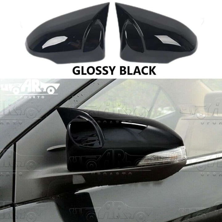 Car Craft Compatible With Toyota Corolla Altis 2014-2018 Side Rear View Case Wing Cap Shell Housing Mirror Covers 3m Tape Pasting Style Ar-mr-039 Glossy Black CC-8086 - CAR CRAFT INDIA