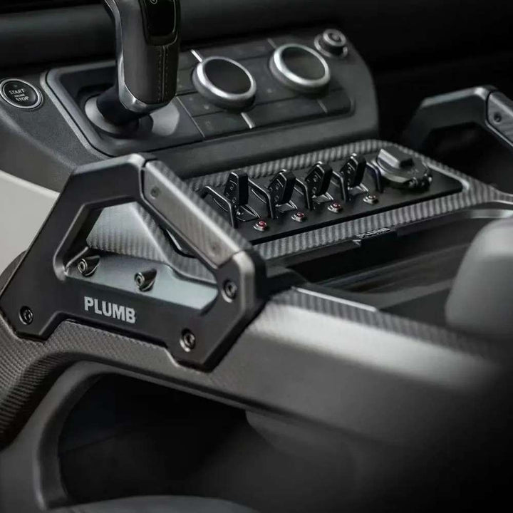 Car Craft Compatible With Range Land Rover Defender 2020-2025 Plumb M-one Central Control System 4 Way Light Switch Central Control Carbon Fiber Armrest Refit Plumb-008 - CAR CRAFT INDIA