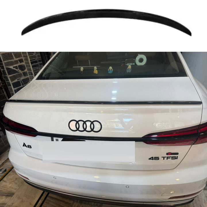 Car Craft Compatible with Audi A6 C8 2019 S4 Trunk Wing Boot LIp Spoiler Glossy Black AR-ADI-019 CC-2374