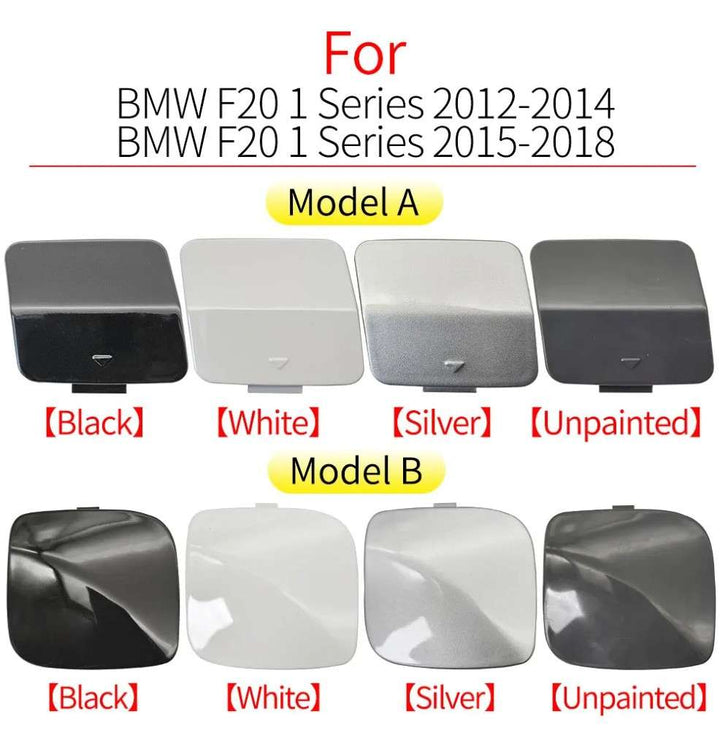 Car Craft Compatible With Bmw 1 Series F20 Lci 2015-2018 Front Bumper Tow Hook Towing Tochan Trailer Cover 51117387170 Model B Unpainted CC-8093 - CAR CRAFT INDIA