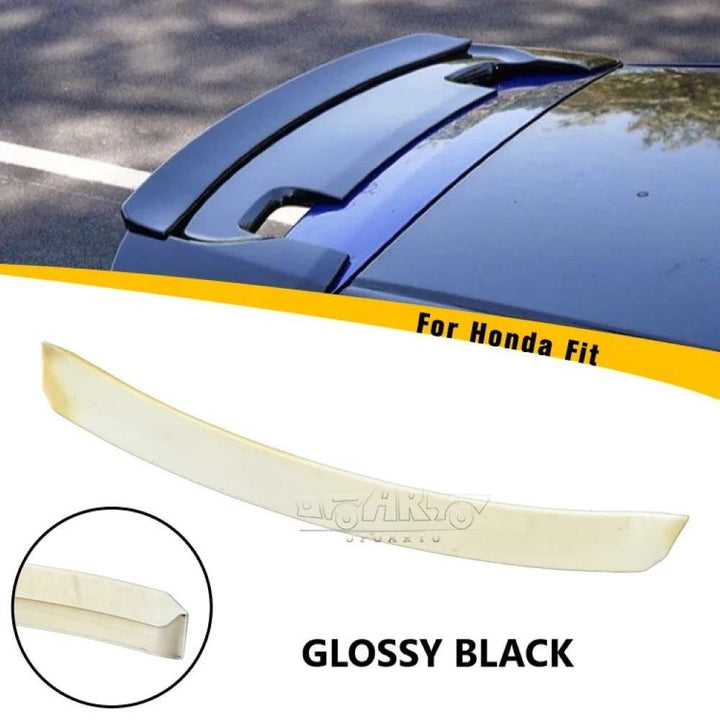 Car Craft Compatible With Honda Jazz 2014-2018 Rear Trunk Wing Boot Spoiler Lip Splitter Skirt Rs Style Add On Ar-honda-034 Glossy Black - CAR CRAFT INDIA