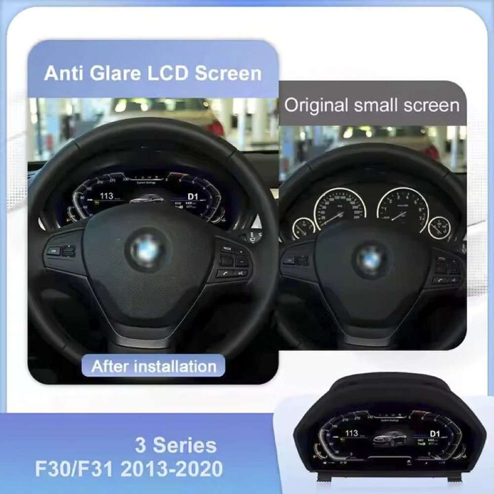 Car Craft Compatible With Bmw 3 Series F30 Gt F34 4 Series F32 2012-2019 Dashboard Lcd Speed O Meter Android Player  Digital Instrument Cluster Screen Speedometer Display Car 12.3 Inch CC-8433 - CAR CRAFT INDIA