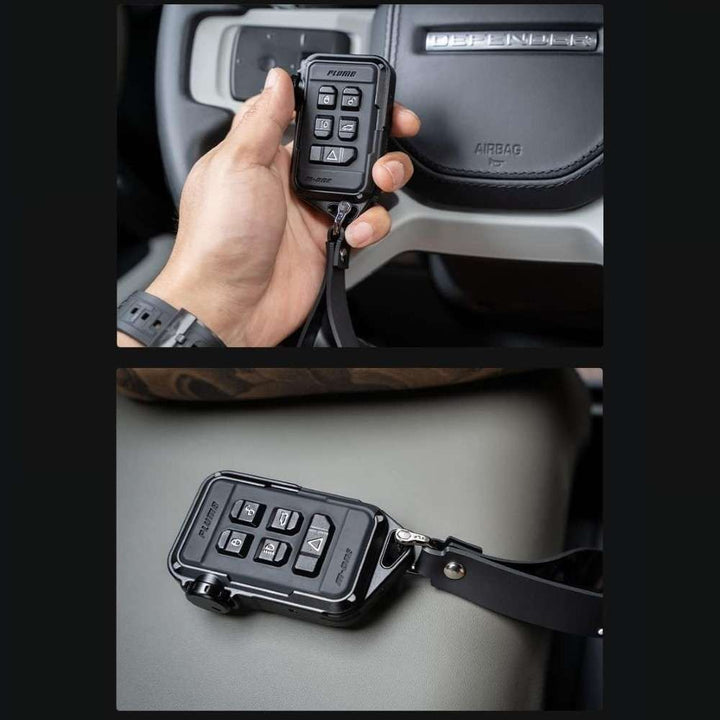 Car Craft Compatible With Range Land Rover Defender 2020-2025 Plumb M-one All Black Aluminum Magnesium Alloy Key Chain Key Case Cover Plumb-001 - CAR CRAFT INDIA
