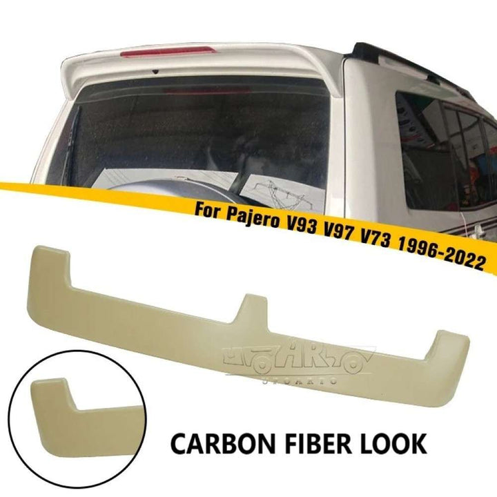 Car Craft Compatible With Mitsubishi Pajero V93 V97 V73 1996-2022 Rear Trunk Wing Boot Spoiler Lip Splitter Skirt Ar-mitsubishi-011 Cf Carbon Fiber Look