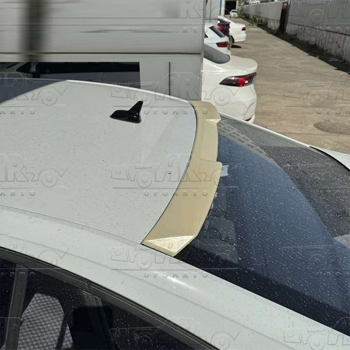 Car Craft Compatible With Vw Volkswagen Virtus 2023+ Rear Trunk Wing Boot Spoiler Lip Splitter Skirt Roof Carbon Fiber Look CC-7975 - CAR CRAFT INDIA