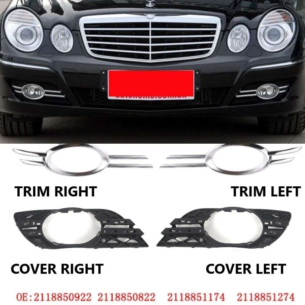 Car Craft Compatible With Mercedes Benz E Class W211 2006-2009 Amg Front Bumper Fog Lamp Light Frame Grill Vent Cover Trim Left 2118851174 Gc CC-7989 - CAR CRAFT INDIA