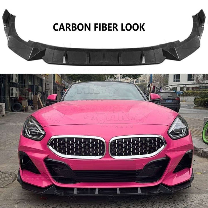 Car Craft Compatible With Bmw Z4 G29 2023+ Front Bumper Lip Splitter Skirts 3 Part Ar-bm-0293 Cf Carbon Fiber Look - CAR CRAFT INDIA