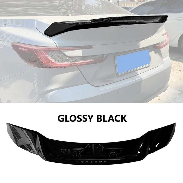 Car Craft Compatible With Toyota Camry 2024+ Rear Trunk Wing Boot Spoiler Lip Splitter Skirt R Style Ar-toyota-0102 Glossy Black - CAR CRAFT INDIA
