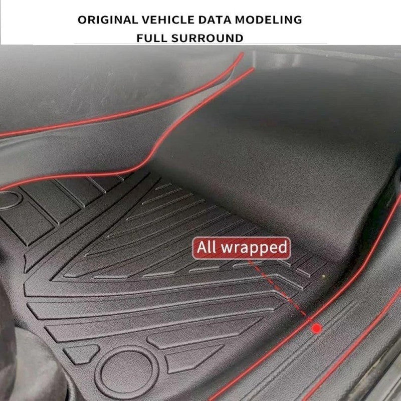 Car Craft Compatible With Toyota Land Cruiser Prado Fj150 2010-2018 Car Floor Foot Mats Mat Rubber Eco-friendly All Weather 5d Tpe Rhd Carpet Waterproof Anti-slip Full Set Bk-015