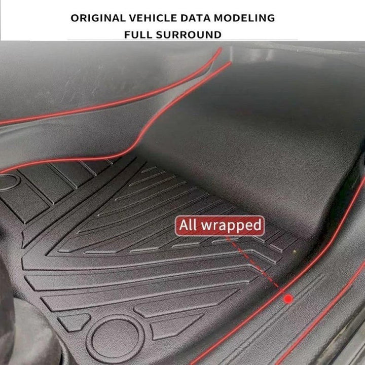 Car Craft Compatible With Toyota Land Cruiser Prado Fj150 2010-2018 Car Floor Foot Mats Mat Rubber Eco-friendly All Weather 5d Tpe Rhd Carpet Waterproof Anti-slip Full Set Bk-015