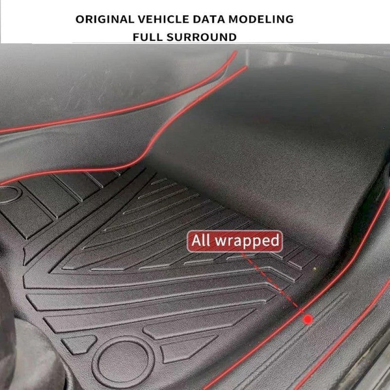 Car Craft Compatible With Toyota Land Cruiser Lc200 Lc 200 2007-2017 Car Floor Foot Mats Mat Rubber Eco-friendly All Weather 5d Tpe Rhd Carpet Waterproof Anti-slip Full Set Bk-jd-039