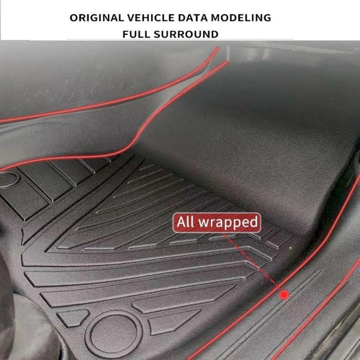 Car Craft Compatible With Isuzu Dmax 2021+ Car Floor Foot Mats Mat Rubber Eco-friendly All Weather 5d Tpe Rhd Carpet Waterproof Anti-slip Full Set Usa 5w-095