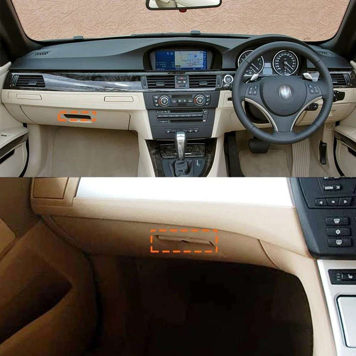 Car Craft Compatible With Bmw 3 Series E46 98-06 3 Series E90 E92 05-12 5 Series E39 95-04 X3 E83 03-10 X5 E53 99-07 Dashboard Passenger Seat Storage Glove Box Latch Handle Switch 51168163018 Black - CAR CRAFT INDIA