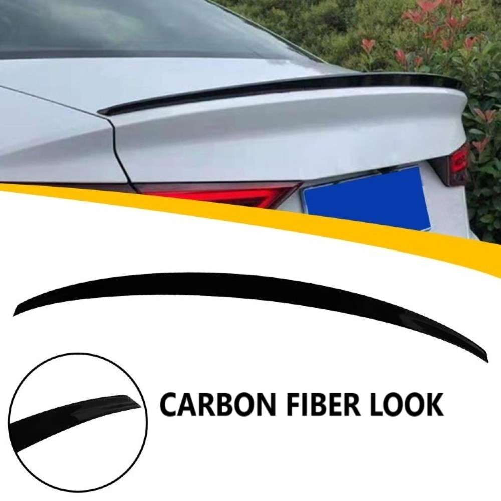 Car Craft Compatible With Audi A3 S3 2014-2020 Rear Trunk Wing Boot Spoiler Lip Splitter Skirt Ar-audi-002 Cf Carbon Fiber Look - CAR CRAFT INDIA