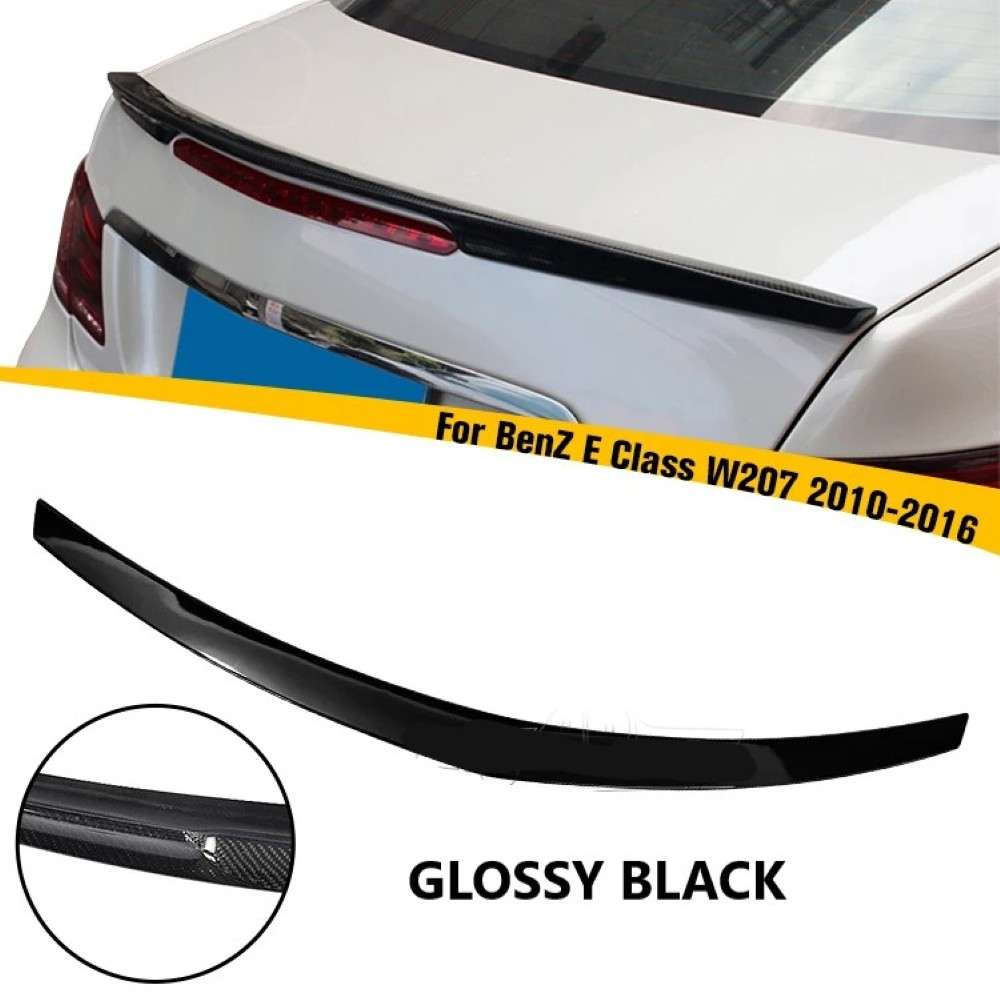 Car Craft Compatible With Mercedes E Class Coupe W207 2010-2016 Rear Trunk Wing Boot Spoiler Lip Splitter Skirt Ar-benz-054 Glossy Black - CAR CRAFT INDIA