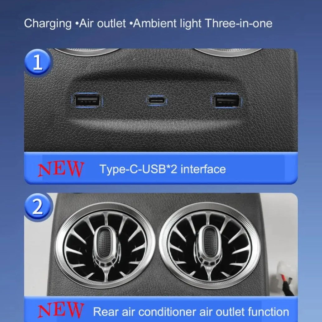 Car Craft Compatible With Mercedes Benz A Class W176 B Class W246 Cla W117 Gla W156 Class 2013-2018 Ambient Ambiance Led Light Vents Speaker Decorative Interior Kit Atmosphere Lamp Air Ac Vent Turbine Rear