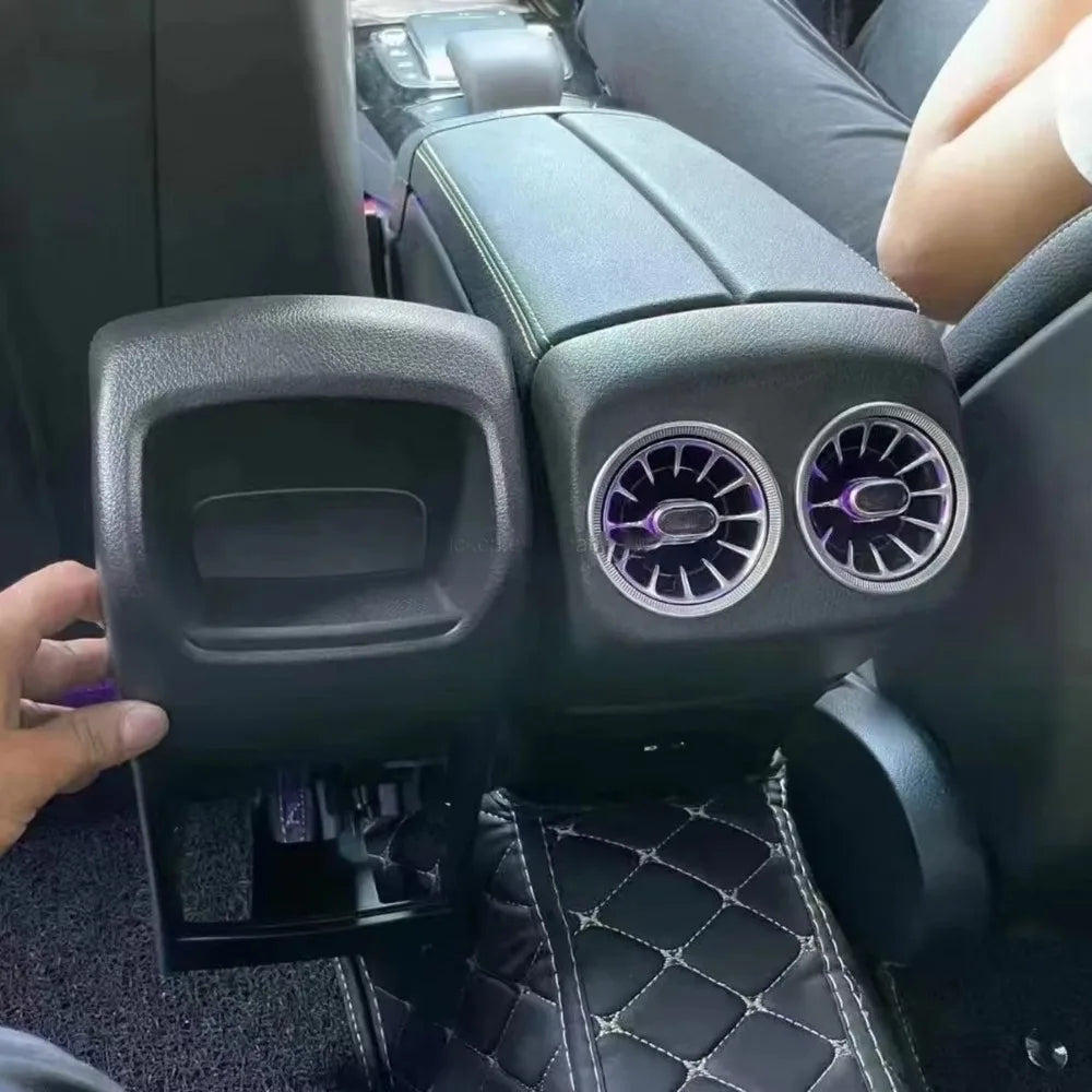 Car Craft Compatible With Mercedes Benz A Class W176 B Class W246 Cla W117 Gla W156 Class 2013-2018 Ambient Ambiance Led Light Vents Speaker Decorative Interior Kit Atmosphere Lamp Air Ac Vent Turbine Rear