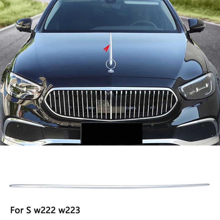 Car Craft Compatible With Mercedes Benz A C E S Cla Class Glc Gle Gls W177 W204 W205 W206 W212 W213 W2014 W221 W222 W223 W117 H247 W253 W254 W166 X166 W167 X167 Engine Hood Bonnet Chrome Trim Molding Maybach Style