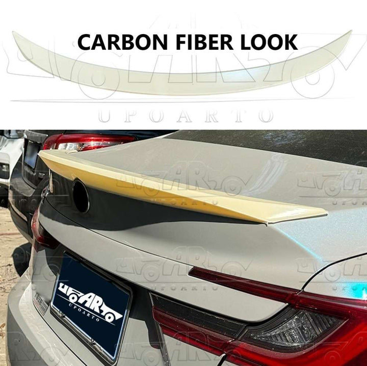 Car Craft Compatible With Toyota Camry 2024+ Rear Trunk Wing Boot Spoiler Lip Splitter Skirt Ar-toyota-0105 Cf Carbon Fiber Look - CAR CRAFT INDIA