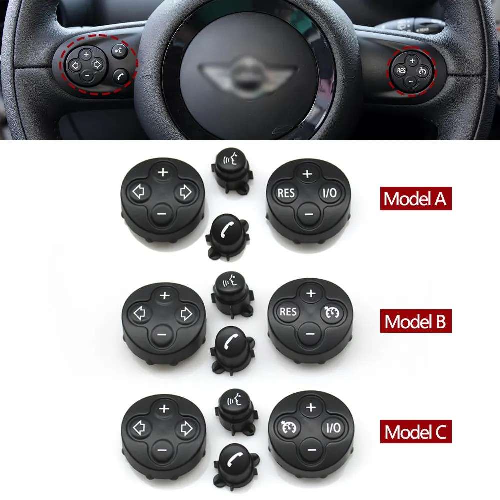Car Craft Compatible With Mini Cooper R55 07-14 R56 07-13 R57 09-15 R58 12-15 R59 12-14 R60 11-16 R61 13-15 Steering Wheel Cruise Volume Control Switch Button Keys Cover Right A 32306863536 - CAR CRAFT INDIA