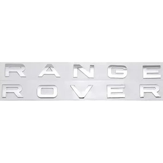 Car Craft Compatible With Range Land Rover Rrs Rrv Vogue Sport Discovery Evoque Defender Letter Logo Badge Emblem Sticker 475*30mm Silver