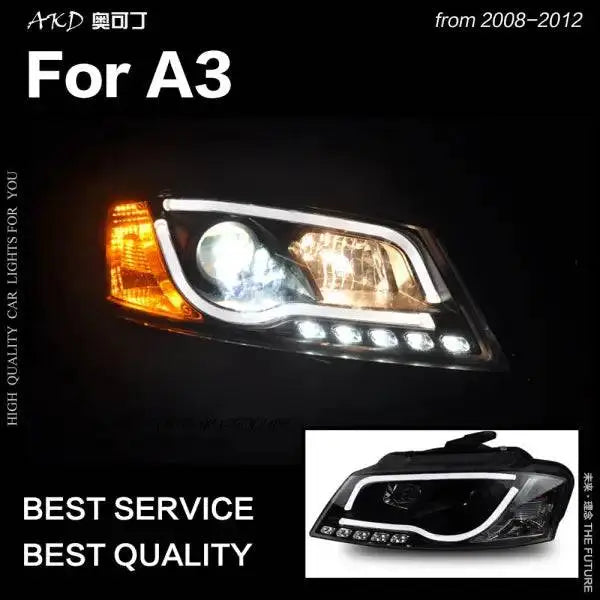 A3 Headlights 2008-2012 S3 Sedan Hatchback Headlight DRL