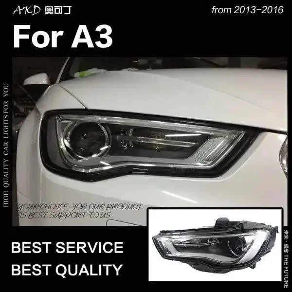 A3 Headlights 2013-2016 Upgrade S3 All LED Headlight DRL