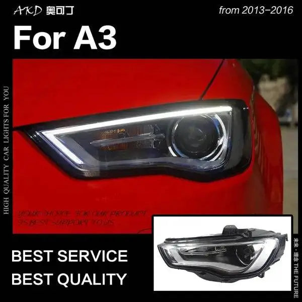 A3 Headlights 2013-2016 Upgrade S3 All LED Headlight DRL