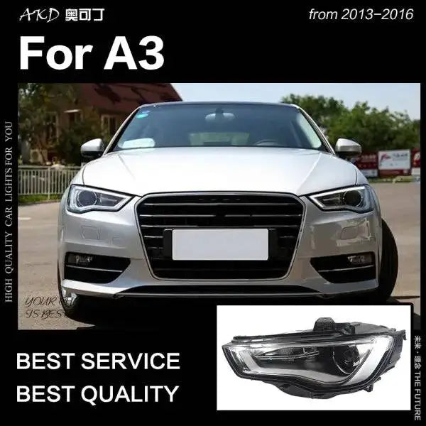 A3 Headlights 2013-2016 Upgrade S3 All LED Headlight DRL