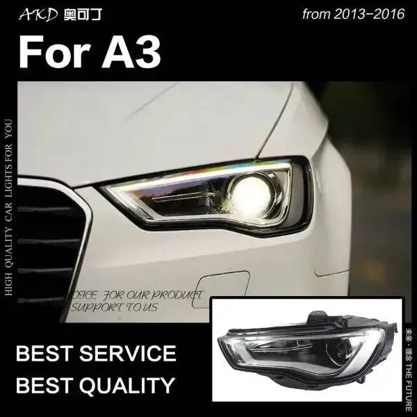 A3 Headlights 2013-2016 Upgrade S3 All LED Headlight DRL