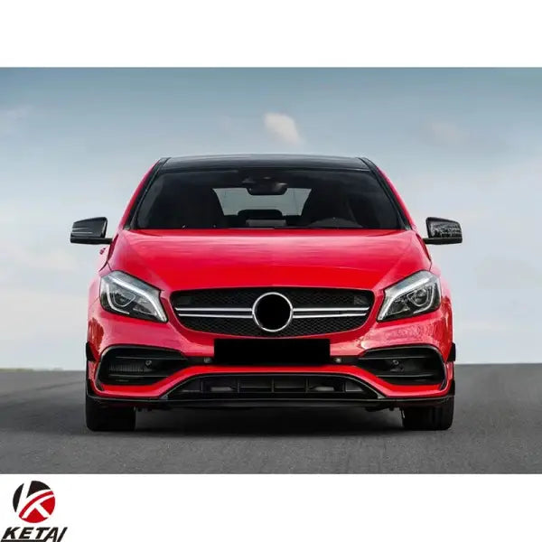 A45 AMG Style Auto PP Bumper Front Lip Rear Diffuser Side Skirt Vents Spoiler Body Kit for BENZ W176 2013-2018