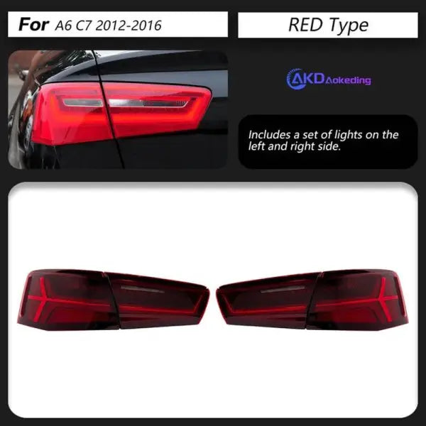 A6 Tail Lights 2012-2016 A6L Classic LED Tail lamp light