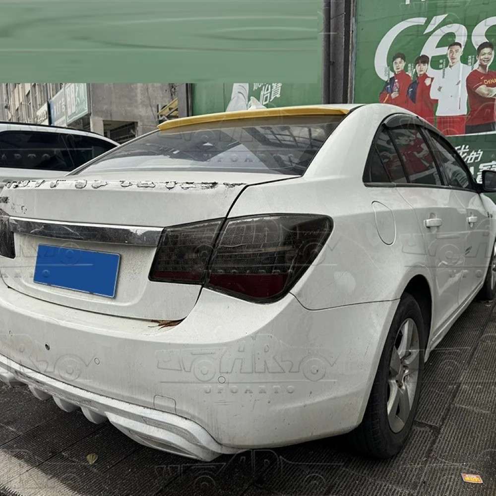 Car Craft Compatible With Chevrolet Cruze 2009-2012 Rear Trunk Wing Boot Roof Spoiler Lip Splitter Skirt Ar-chevrolet-012 Glossy Black - CAR CRAFT INDIA