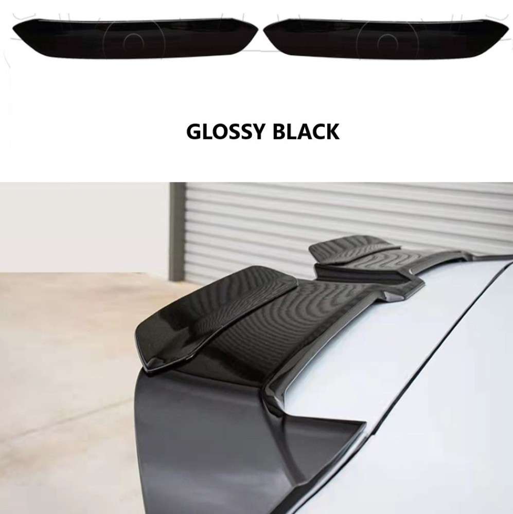 Car Craft Compatible With Vw Volkswagen Polo 2011-2024 Golf 2010-2025 Rear Trunk Wing Boot Spoiler Extension Oettinger Lip Splitter Skirt Ar-universal-018 Glossy Black