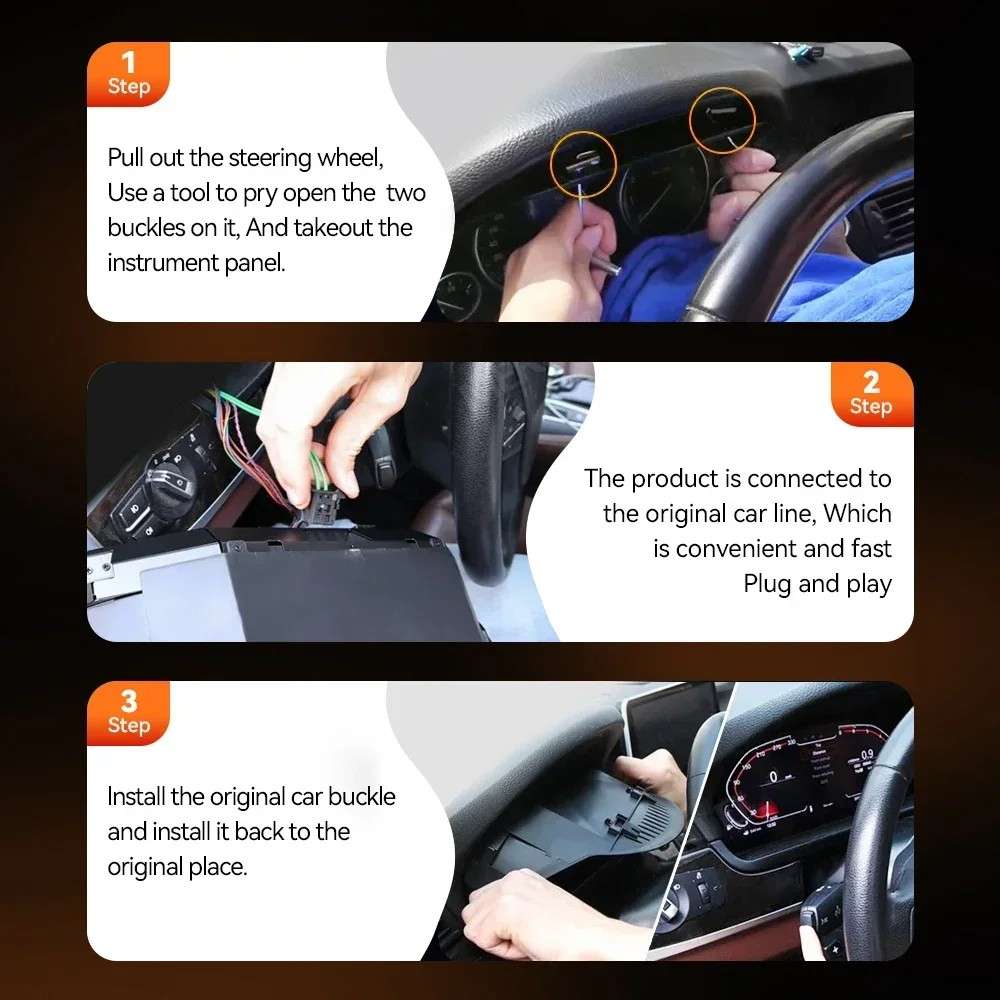 Car Craft Compatible With Bmw 3 Series F30 Gt F34 4 Series F32 2012-2019 Dashboard Lcd Speed O Meter Android Player  Digital Instrument Cluster Screen Speedometer Display Car 12.3 Inch CC-8433 - CAR CRAFT INDIA