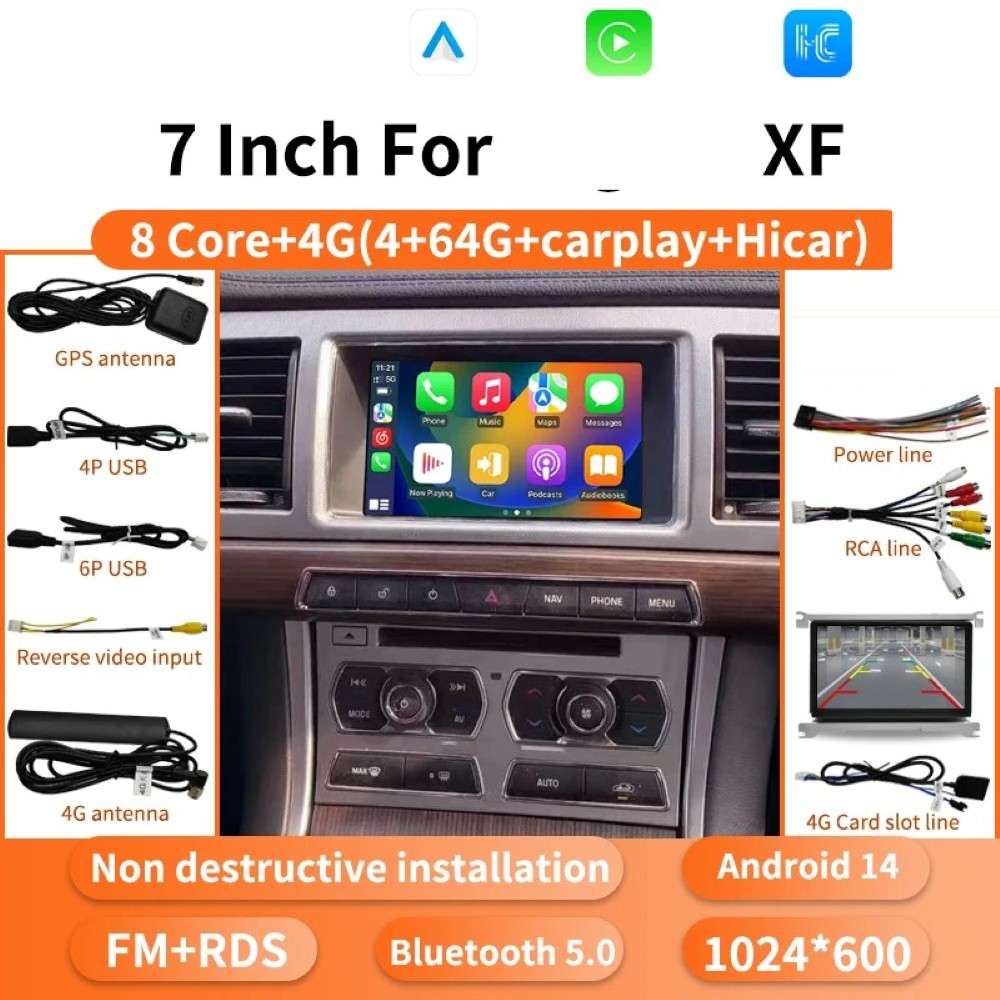 Car Craft Compatible With Jaguar Xf 2011-2015 Android Multimedia Infotainment Touchscreen Dvd Player Wireless Carplay Android Auto 4gb +64gb 7 Inch - CAR CRAFT INDIA
